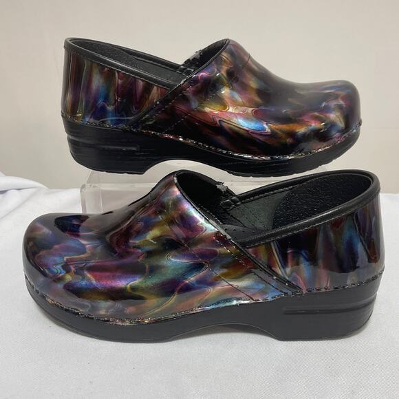Dansko Shoes - Dansko Clogs Women's EU 40 US 9.5  Multicolor Swirl Rainbow Slip On Comfort Shoe